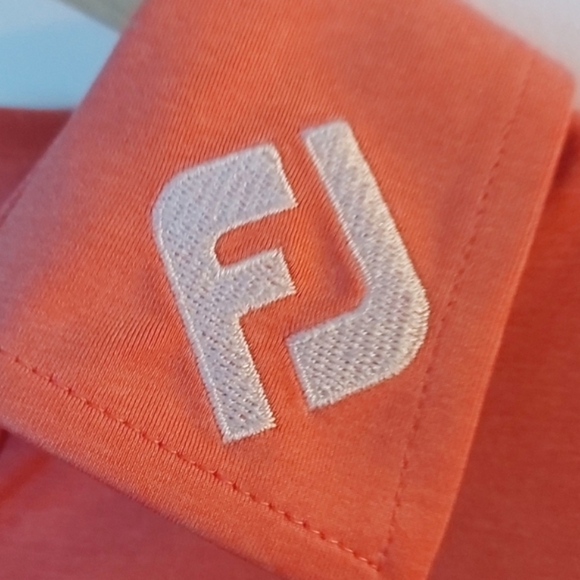 Foot Joy Polo Golf Shirt, Coral, Size Large - Picture 4 of 8